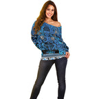 Aotearoa Iwi Ngati Porou Off Shoulder Sweater Maori Wharenui House Tribal Pattern