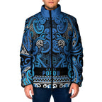 Aotearoa Iwi Ngati Porou Padded Jacket Maori Wharenui House Tribal Pattern