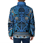 Aotearoa Iwi Ngati Porou Padded Jacket Maori Wharenui House Tribal Pattern