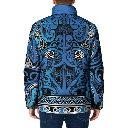 Aotearoa Iwi Ngati Porou Padded Jacket Maori Wharenui House Tribal Pattern