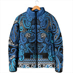 Aotearoa Iwi Ngati Porou Padded Jacket Maori Wharenui House Tribal Pattern