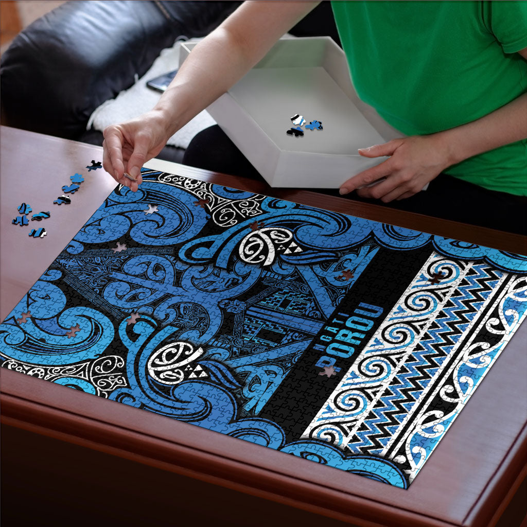 Aotearoa Iwi Ngati Porou Puzzle Maori Wharenui House Tribal Pattern