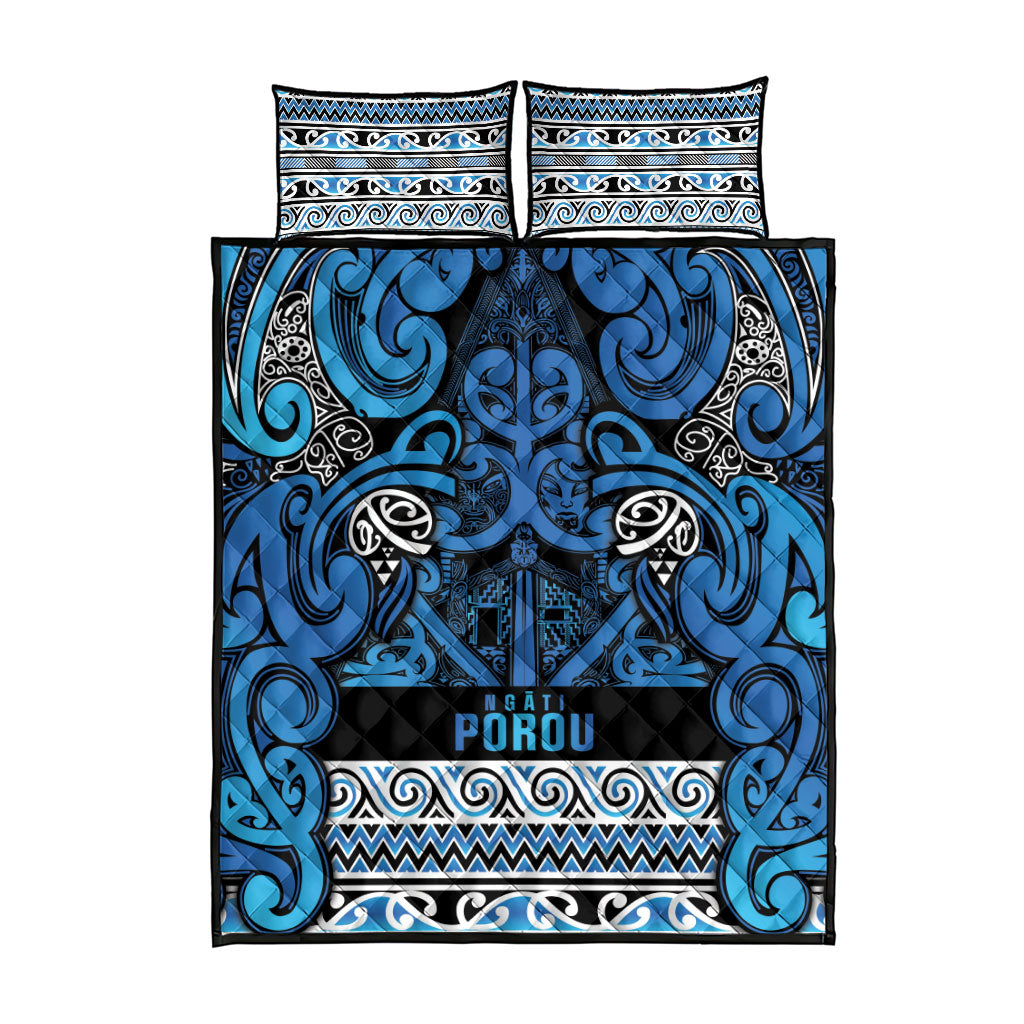 Aotearoa Iwi Ngati Porou Quilt Bed Set Maori Wharenui House Tribal Pattern