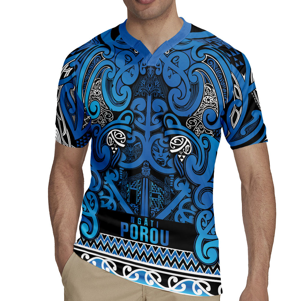 Aotearoa Iwi Ngati Porou Rugby Jersey Maori Wharenui House Tribal Pattern