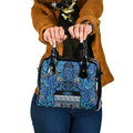 Aotearoa Iwi Ngati Porou Shoulder Handbag Maori Wharenui House Tribal Pattern