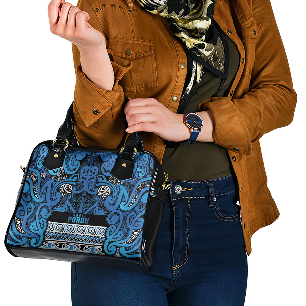 Aotearoa Iwi Ngati Porou Shoulder Handbag Maori Wharenui House Tribal Pattern