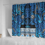 Aotearoa Iwi Ngati Porou Shower Curtain Maori Wharenui House Tribal Pattern