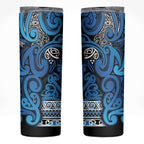 Aotearoa Iwi Ngati Porou Skinny Tumbler Maori Wharenui House Tribal Pattern