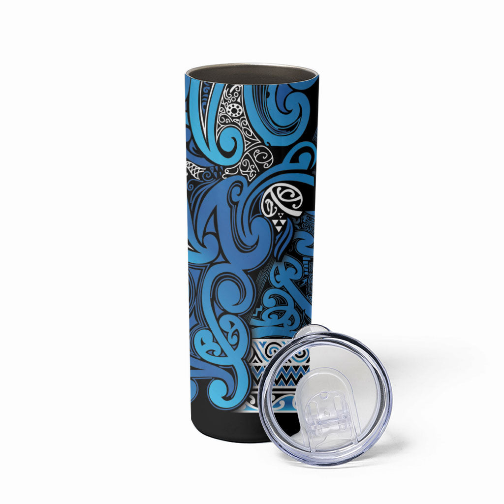 Aotearoa Iwi Ngati Porou Skinny Tumbler Maori Wharenui House Tribal Pattern