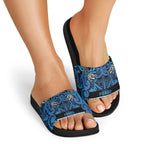 Aotearoa Iwi Ngati Porou Slide Sandals Maori Wharenui House Tribal Pattern
