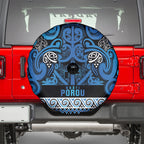 Aotearoa Iwi Ngati Porou Spare Tire Cover Maori Wharenui House Tribal Pattern