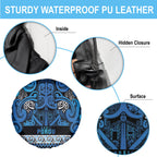 Aotearoa Iwi Ngati Porou Spare Tire Cover Maori Wharenui House Tribal Pattern