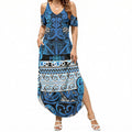 Aotearoa Iwi Ngati Porou Summer Maxi Dress Maori Wharenui House Tribal Pattern
