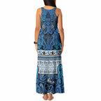 Aotearoa Iwi Ngati Porou Tank Maxi Dress Maori Wharenui House Tribal Pattern