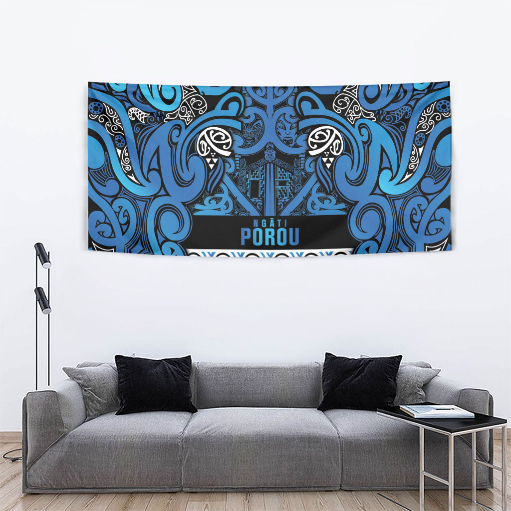 Aotearoa Iwi Ngati Porou Tapestry Maori Wharenui House Tribal Pattern