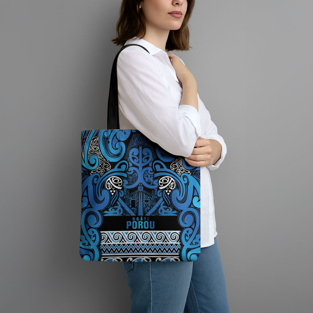 Aotearoa Iwi Ngati Porou Tote Bag Maori Wharenui House Tribal Pattern