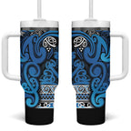 Aotearoa Iwi Ngati Porou Tumbler With Handle Maori Wharenui House Tribal Pattern