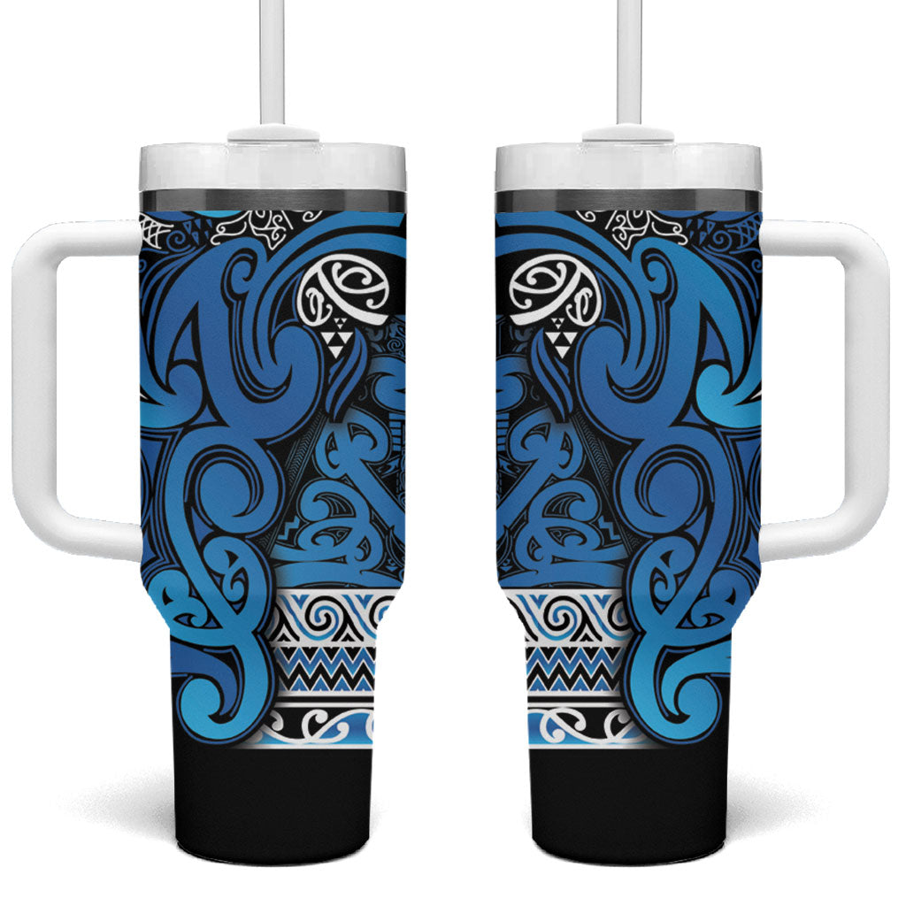 Aotearoa Iwi Ngati Porou Tumbler With Handle Maori Wharenui House Tribal Pattern