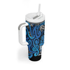 Aotearoa Iwi Ngati Porou Tumbler With Handle Maori Wharenui House Tribal Pattern