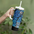Aotearoa Iwi Ngati Porou Tumbler With Handle Maori Wharenui House Tribal Pattern