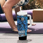Aotearoa Iwi Ngati Porou Tumbler With Handle Maori Wharenui House Tribal Pattern