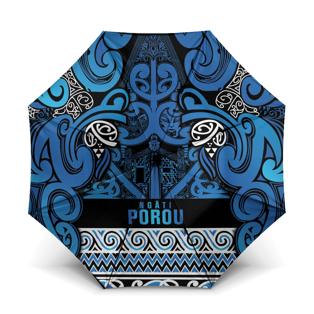 Aotearoa Iwi Ngati Porou Umbrella Maori Wharenui House Tribal Pattern