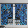 Aotearoa Iwi Ngati Porou Window Curtain Maori Wharenui House Tribal Pattern