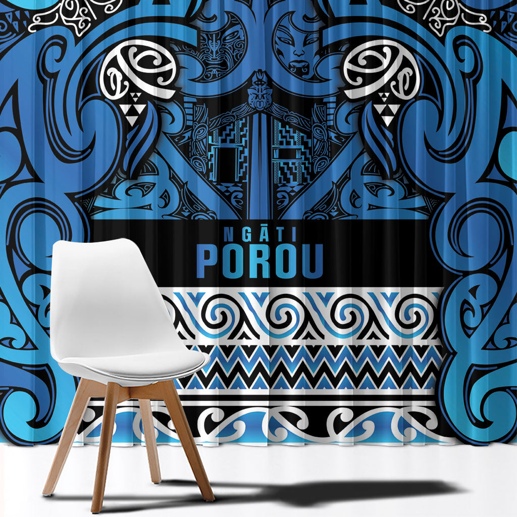 Aotearoa Iwi Ngati Porou Window Curtain Maori Wharenui House Tribal Pattern