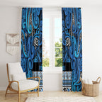 Aotearoa Iwi Ngati Porou Window Curtain Maori Wharenui House Tribal Pattern