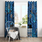 Aotearoa Iwi Ngati Porou Window Curtain Maori Wharenui House Tribal Pattern