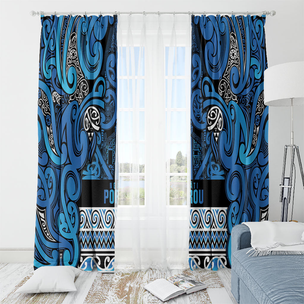 Aotearoa Iwi Ngati Porou Window Curtain Maori Wharenui House Tribal Pattern