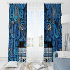 Aotearoa Iwi Ngati Porou Window Curtain Maori Wharenui House Tribal Pattern