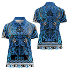Aotearoa Iwi Ngati Porou Women Polo Shirt Maori Wharenui House Tribal Pattern