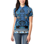 Aotearoa Iwi Ngati Porou Women Polo Shirt Maori Wharenui House Tribal Pattern