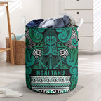 Aotearoa Iwi Ngai Tahu Laundry Basket Maori Wharenui House Tribal Pattern