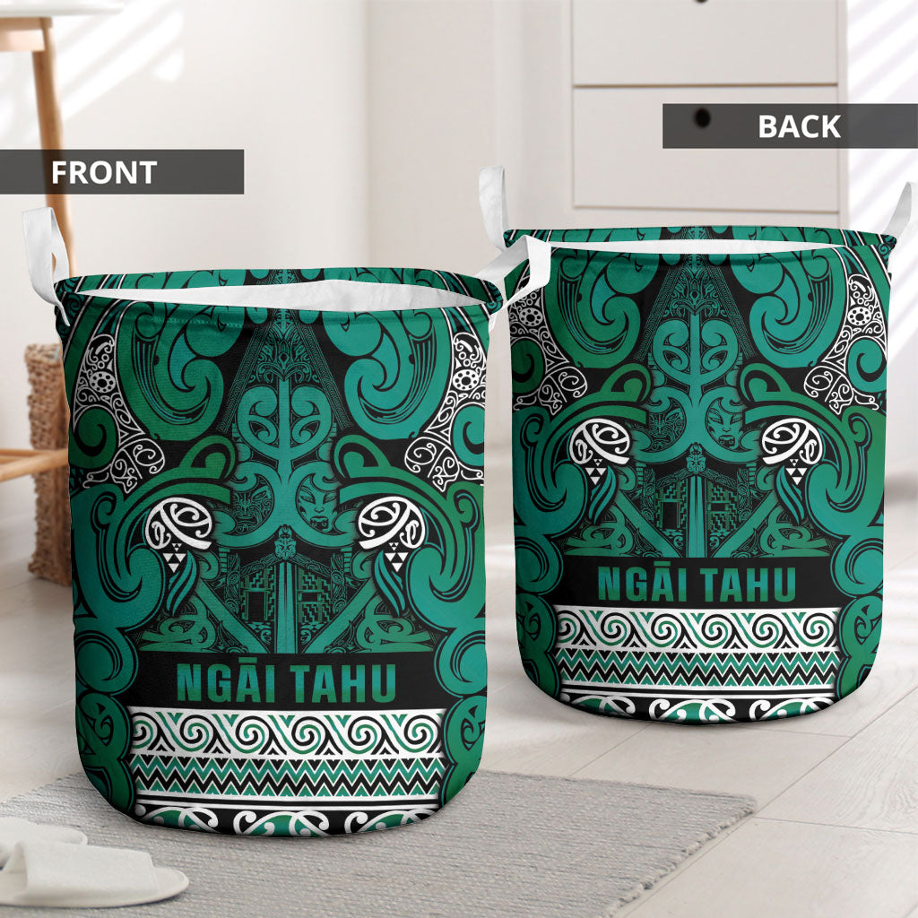 Aotearoa Iwi Ngai Tahu Laundry Basket Maori Wharenui House Tribal Pattern