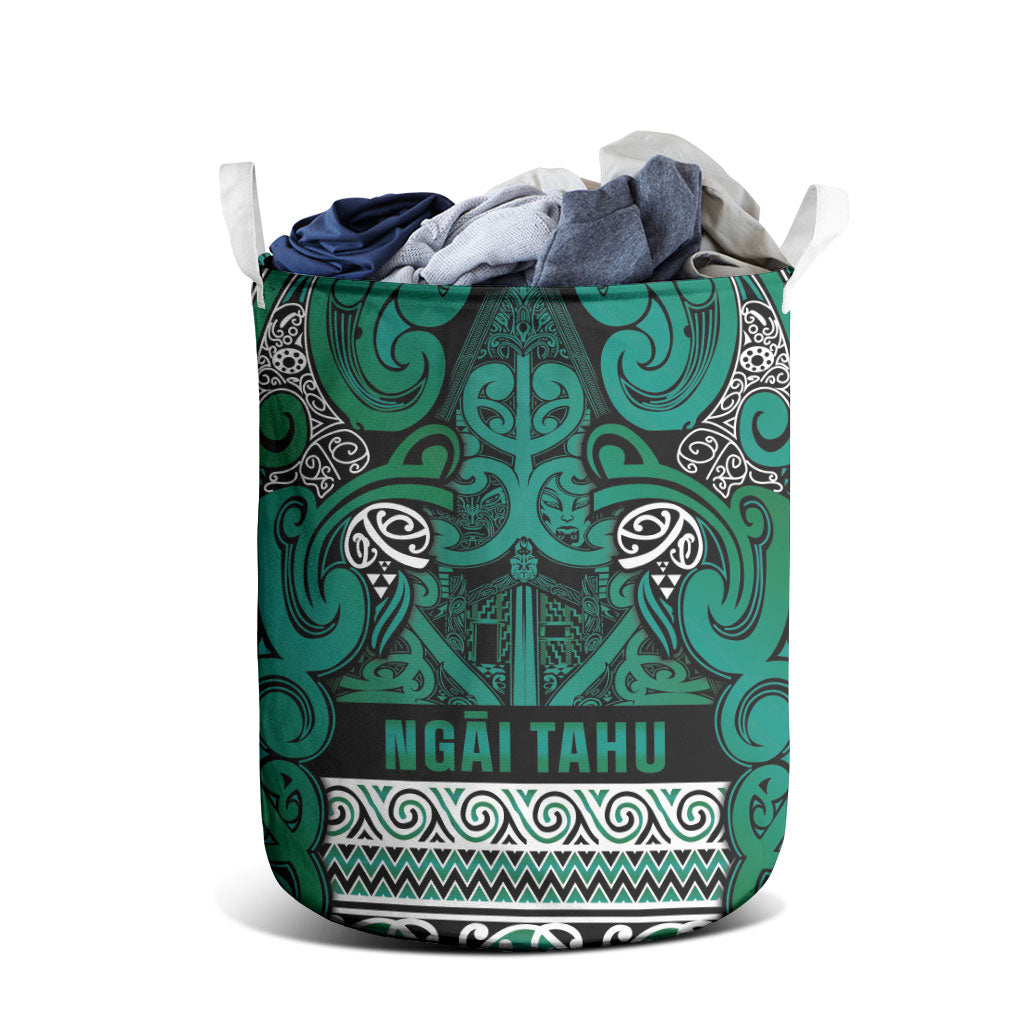 Aotearoa Iwi Ngai Tahu Laundry Basket Maori Wharenui House Tribal Pattern
