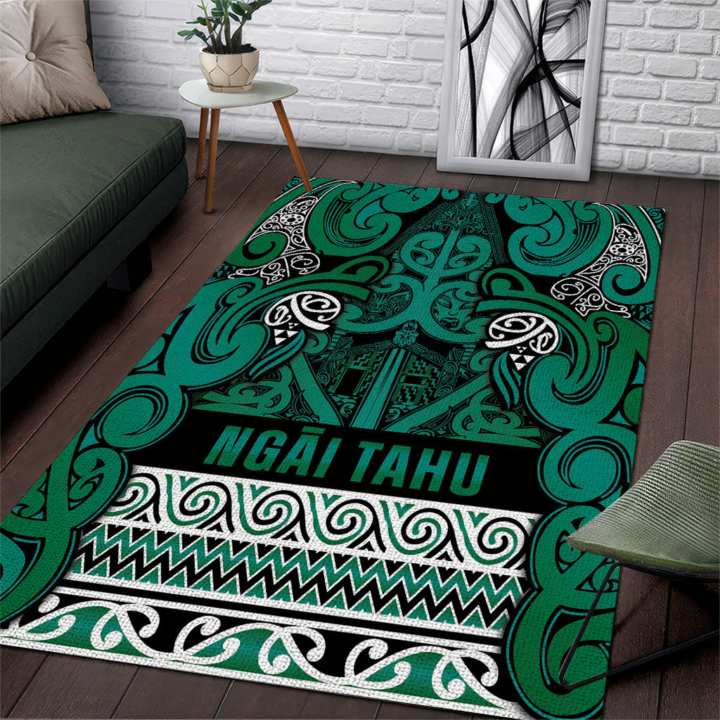 Aotearoa Iwi Ngai Tahu Area Rug Maori Wharenui House Tribal Pattern