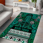 Aotearoa Iwi Ngai Tahu Area Rug Maori Wharenui House Tribal Pattern