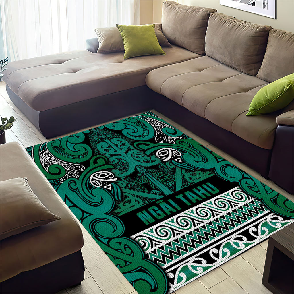 Aotearoa Iwi Ngai Tahu Area Rug Maori Wharenui House Tribal Pattern