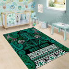 Aotearoa Iwi Ngai Tahu Area Rug Maori Wharenui House Tribal Pattern