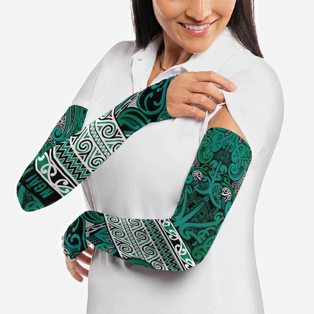 Aotearoa Iwi Ngai Tahu Arm Sleeves Maori Wharenui House Tribal Pattern
