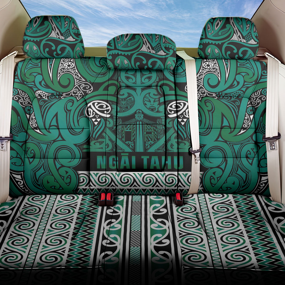 Aotearoa Iwi Ngai Tahu Back Car Seat Cover Maori Wharenui House Tribal Pattern