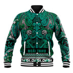 Aotearoa Iwi Ngai Tahu Baseball Jacket Maori Wharenui House Tribal Pattern