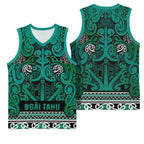 Aotearoa Iwi Ngai Tahu Basketball Jersey Maori Wharenui House Tribal Pattern