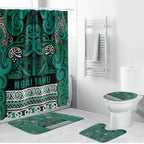 Aotearoa Iwi Ngai Tahu Bathroom Set Maori Wharenui House Tribal Pattern