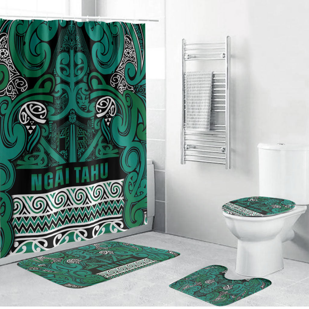 Aotearoa Iwi Ngai Tahu Bathroom Set Maori Wharenui House Tribal Pattern