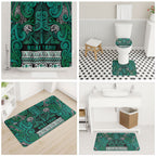 Aotearoa Iwi Ngai Tahu Bathroom Set Maori Wharenui House Tribal Pattern