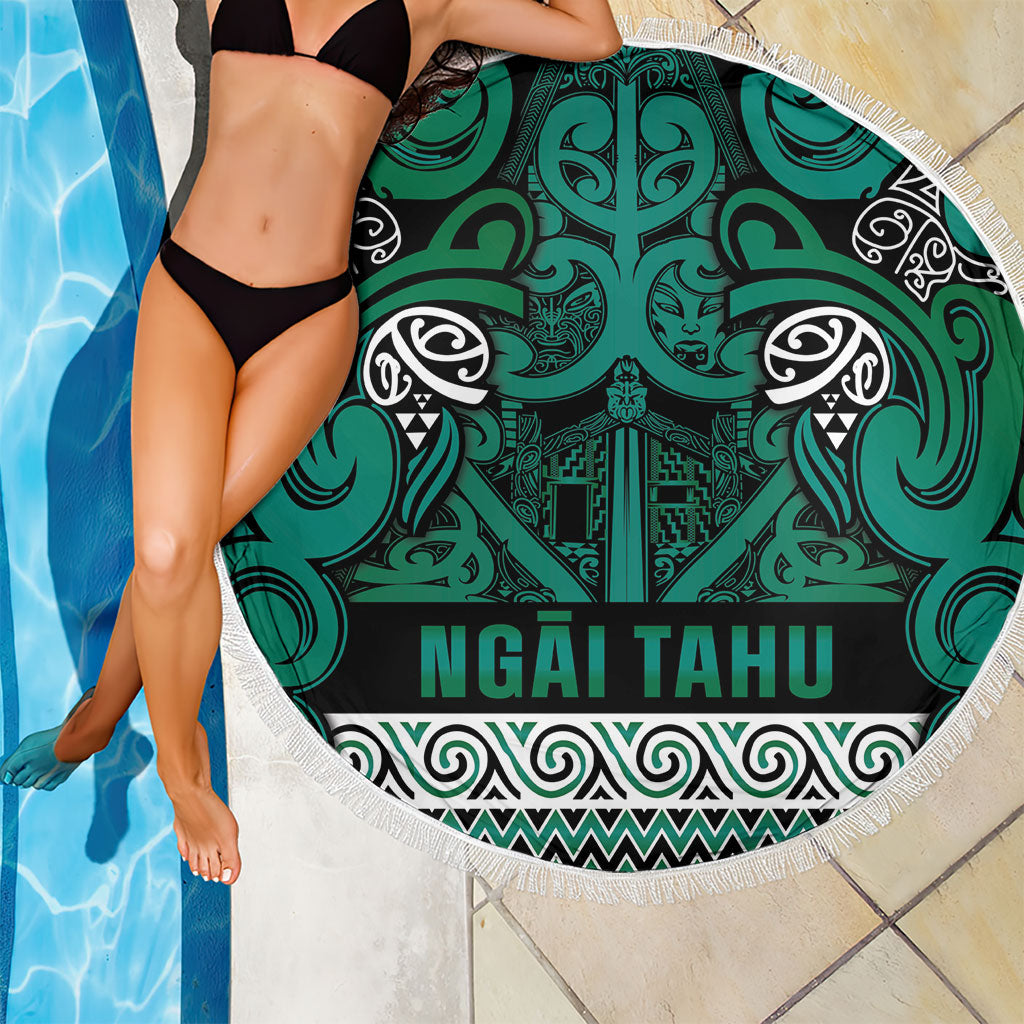Aotearoa Iwi Ngai Tahu Beach Blanket Maori Wharenui House Tribal Pattern