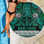 Aotearoa Iwi Ngai Tahu Beach Blanket Maori Wharenui House Tribal Pattern